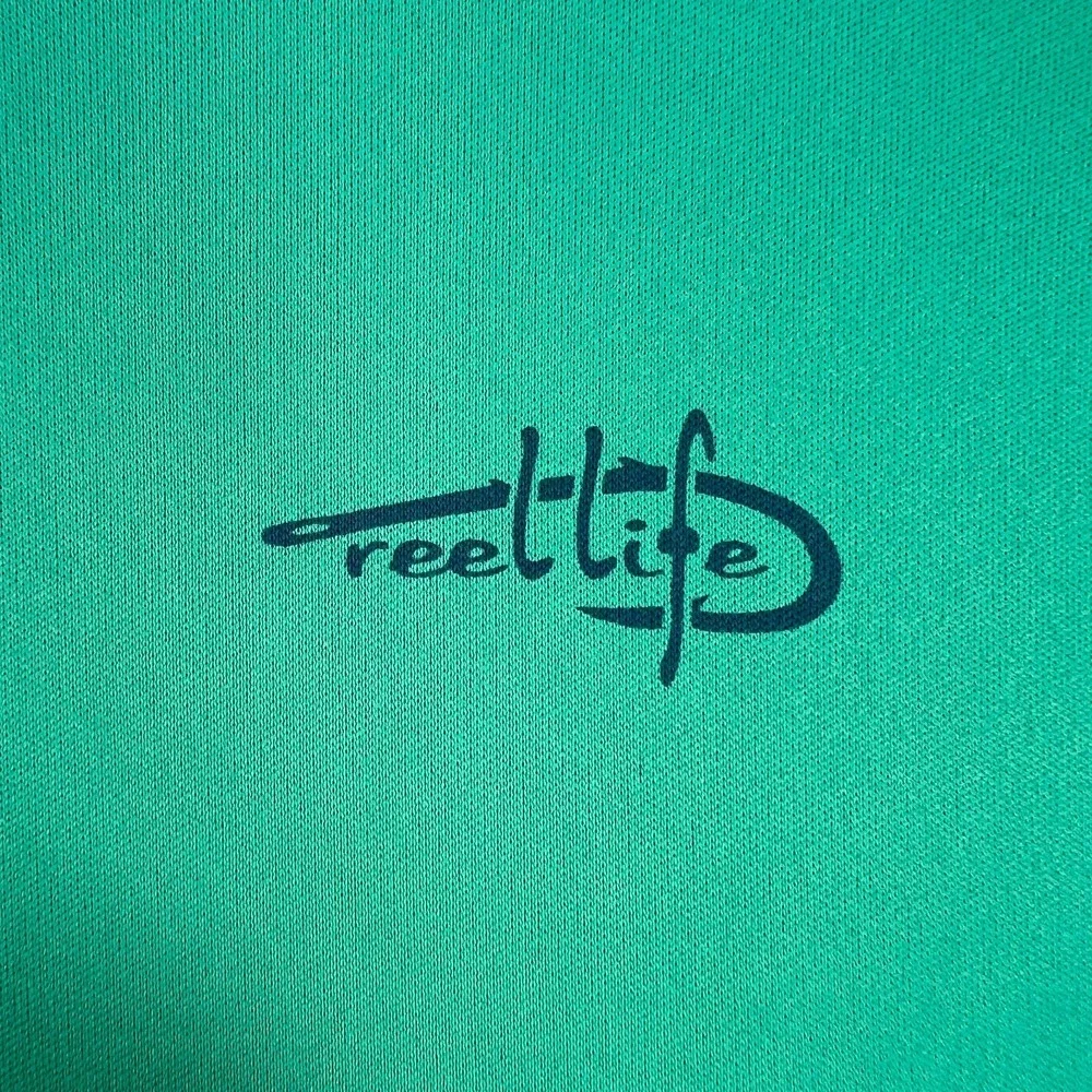 Reel Life Shirt Mens Large Green Long Sleeve Lightweight Fishing Outdoor Casual